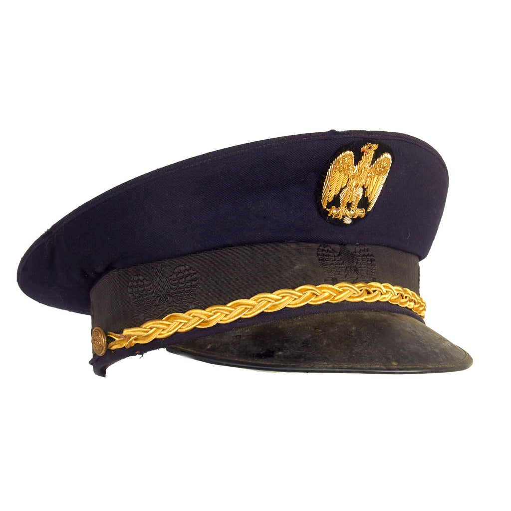 Original WWII Fascist Italian Political Officer Visor Cap Original Items