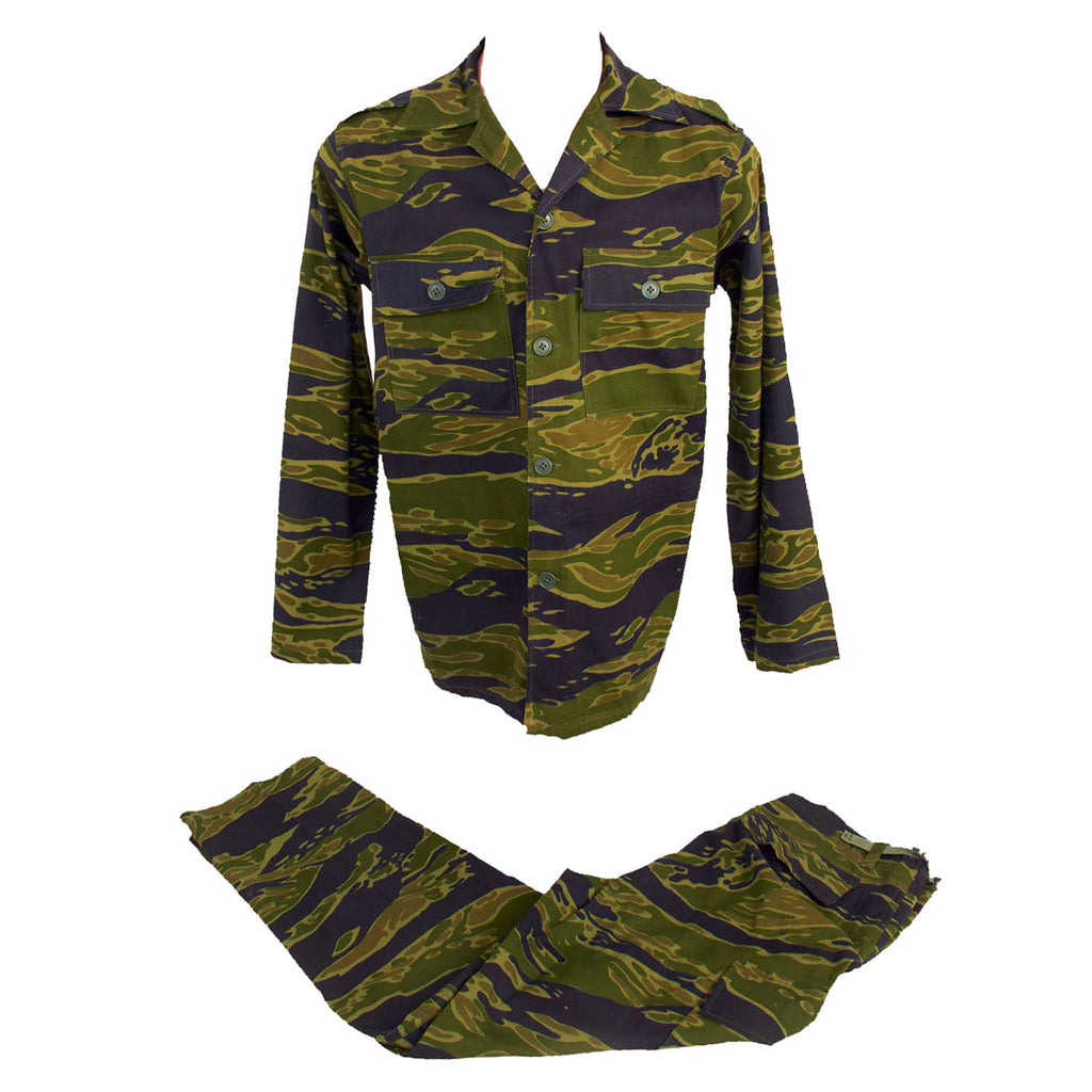 Original ARVN Late Vietnam War Army of the Republic of Vietnam ARVN Rangers Tiger Stripe Long Sleeve Uniform Set Original Items