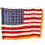 Original U.S. WWII Ceremonial 48 Star Cotton Fringed National Flag - 35" x 50" Original Items