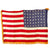 Original U.S. WWII Ceremonial 48 Star Cotton Fringed National Flag - 35" x 50" Original Items