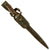 Original German WWI Turkish Shortened 14 ¼” Steel Hilt Ersatz Bayonet with Blood Groove and Steel Scabbard & Leather Frog - Carter Type EB9 Original Items