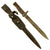 Original German WWI Turkish Shortened 14 ¼” Steel Hilt Ersatz Bayonet with Blood Groove and Steel Scabbard & Leather Frog - Carter Type EB9 Original Items