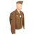 Original U.S. WWII 3rd Ranger Battalion Named Ike Jacket Featuring Custom Made Ranger Scrolls With Overseas Cap and Dog Tags - Staff Sergeant Russell W. Barns Original Items