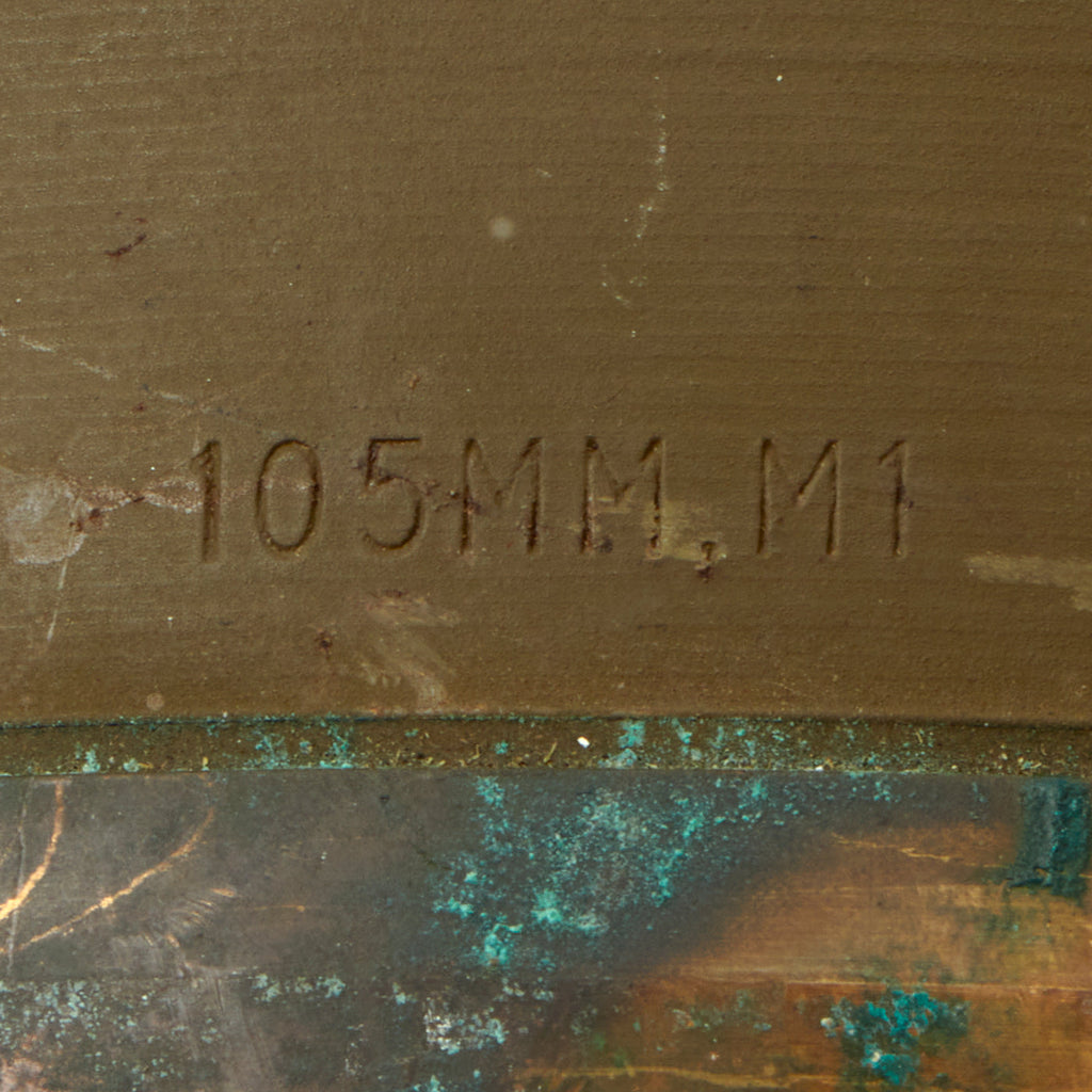 Original U.S. WWII M102 Howitzer 105mm Artillery Shell with Wooden Dum ...
