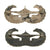 Original U.S. WWII Set of 2 Japanese Occupation Made Airborne Glider Wings - One dated 1946 & One Marked Sterling Original Items