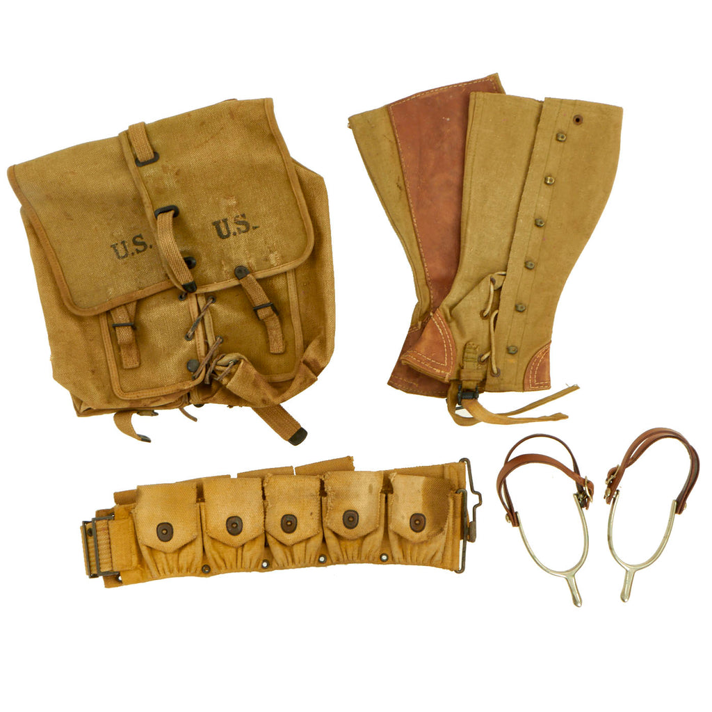 Original U.S. WWI Cavalry Field Gear Lot - 6 Items Original Items