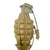 Original U.S. WWII Inert MkII Pineapple Grenade in 1945 dated M1 Rifle Grenade Adapter with M7 M1 Garand Launcher - Post War Green Repaint Original Items