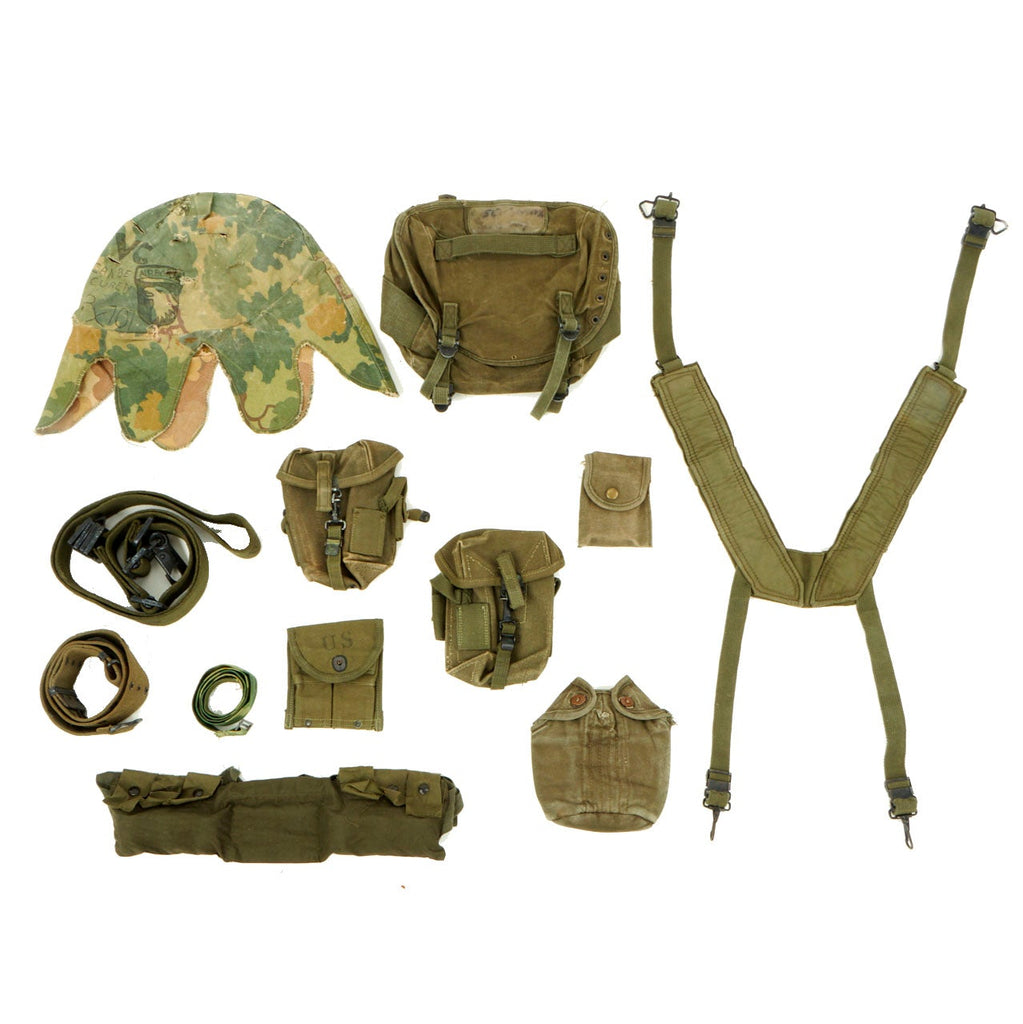 Original U.S. Vietnam War Era Field Gear and Webbing Lot - 12 Items Original Items
