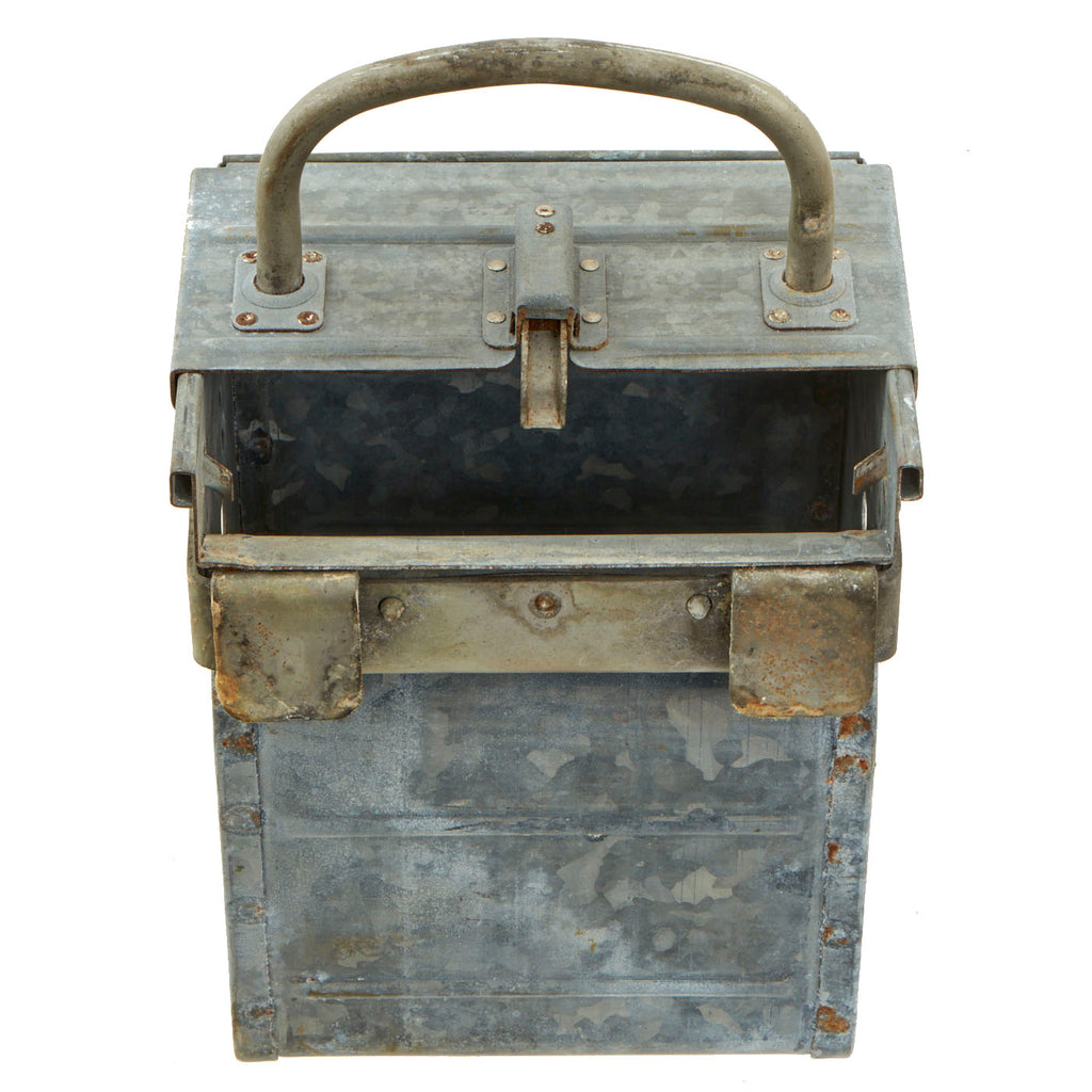 Original U.S. WWII B-17 B-24 Aircraft .50 Cal 30 Round 0-1 Ammunition Box Original Items