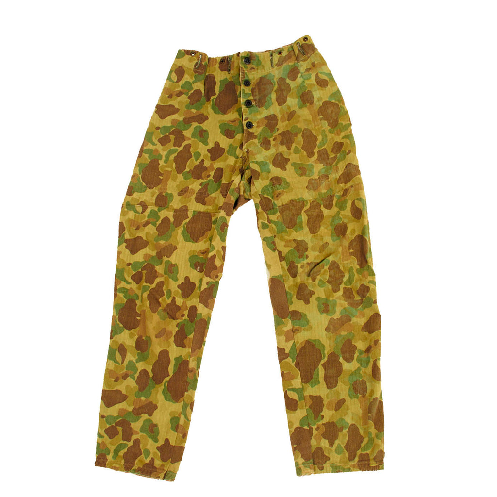 Original U.S. WWII USMC P44 Camouflage Pattern 1944 Utility Uniform Trousers Original Items