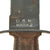 Original U.S. WWII Navy Mark 2 KA-BAR Fighting Knife by CAMILLUS with U.S.M.C. Personalized Leather Scabbard Original Items