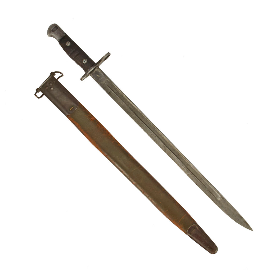 Original British WWI P-1913 Bayonet by Remington with Scabbard for the P-14 Enfield Rifle Original Items