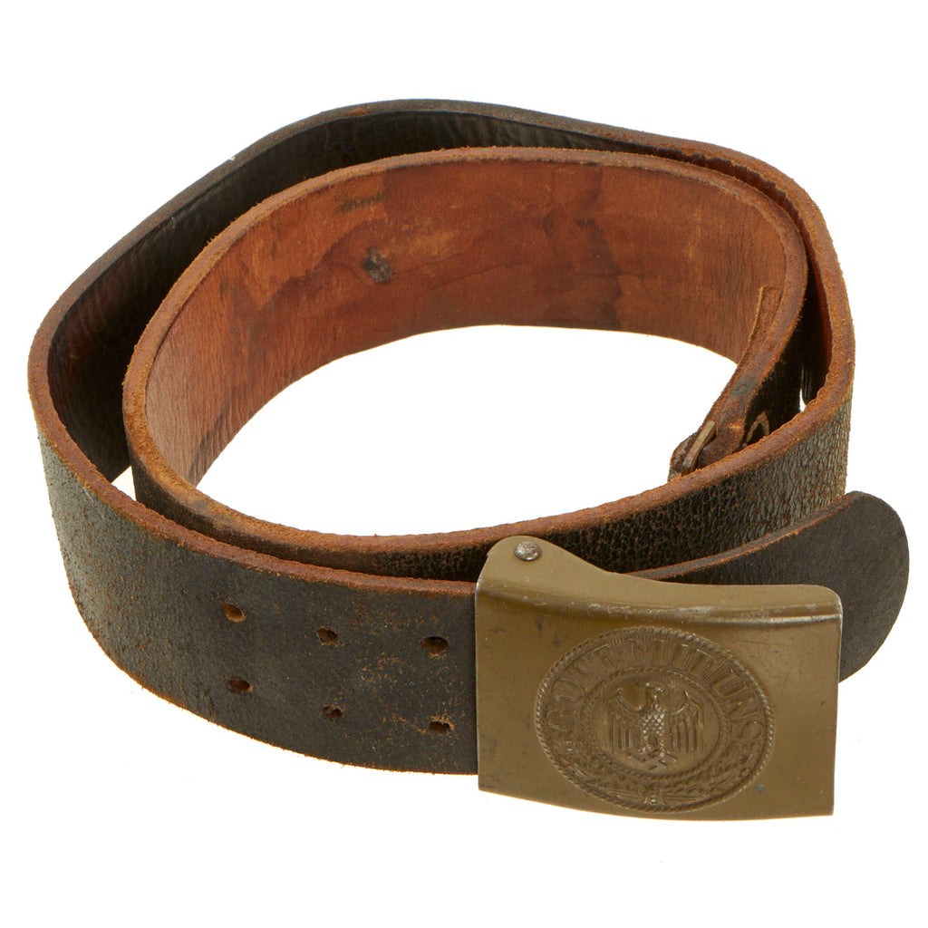 Original German WWII Wehrmacht Army Heer Belt with Steel Buckle by R. Sieper & Söhne Original Items