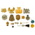 Original European Nations 20th Century Helmet / Headgear Badges and Adornments Lot - 17 Items Original Items