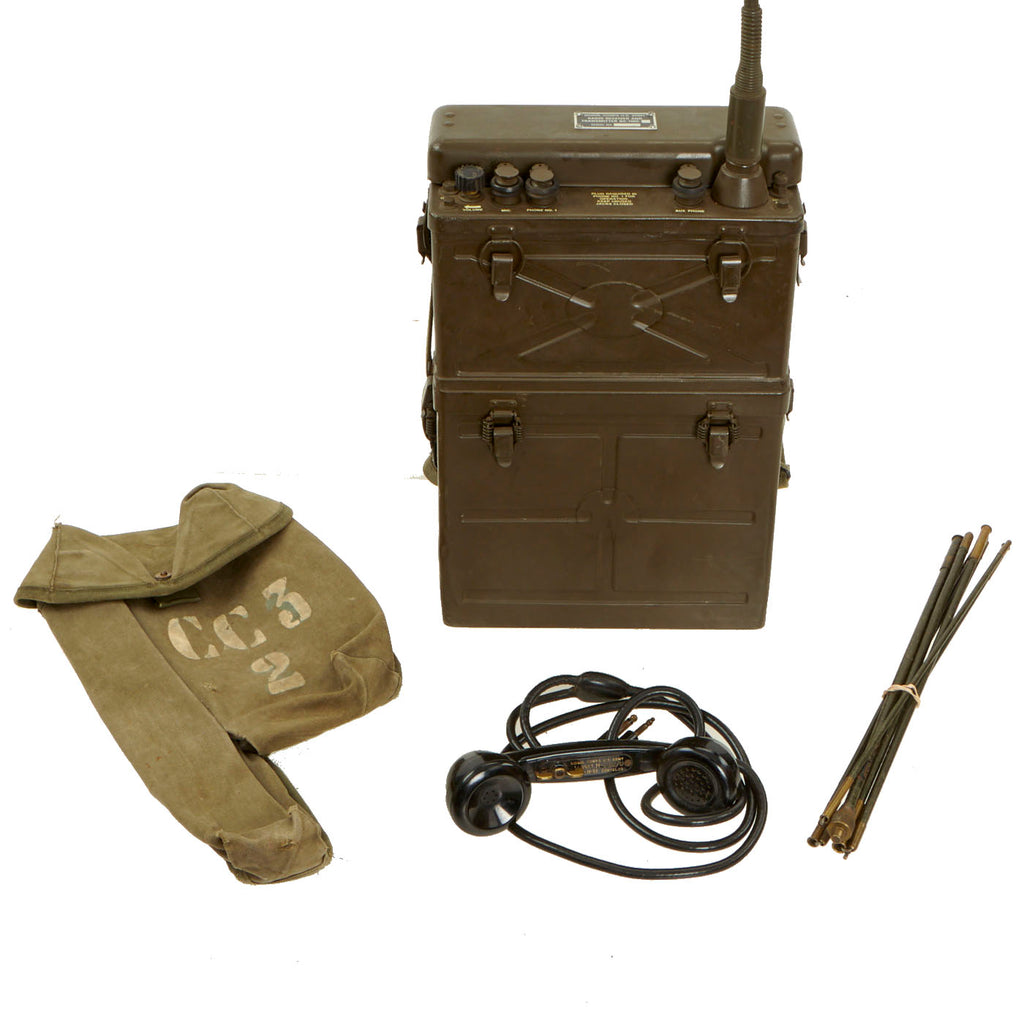 Original WWII U.S. Signal Corps BC-1000 Backpack Radio Receiver and Transmitter Original Items