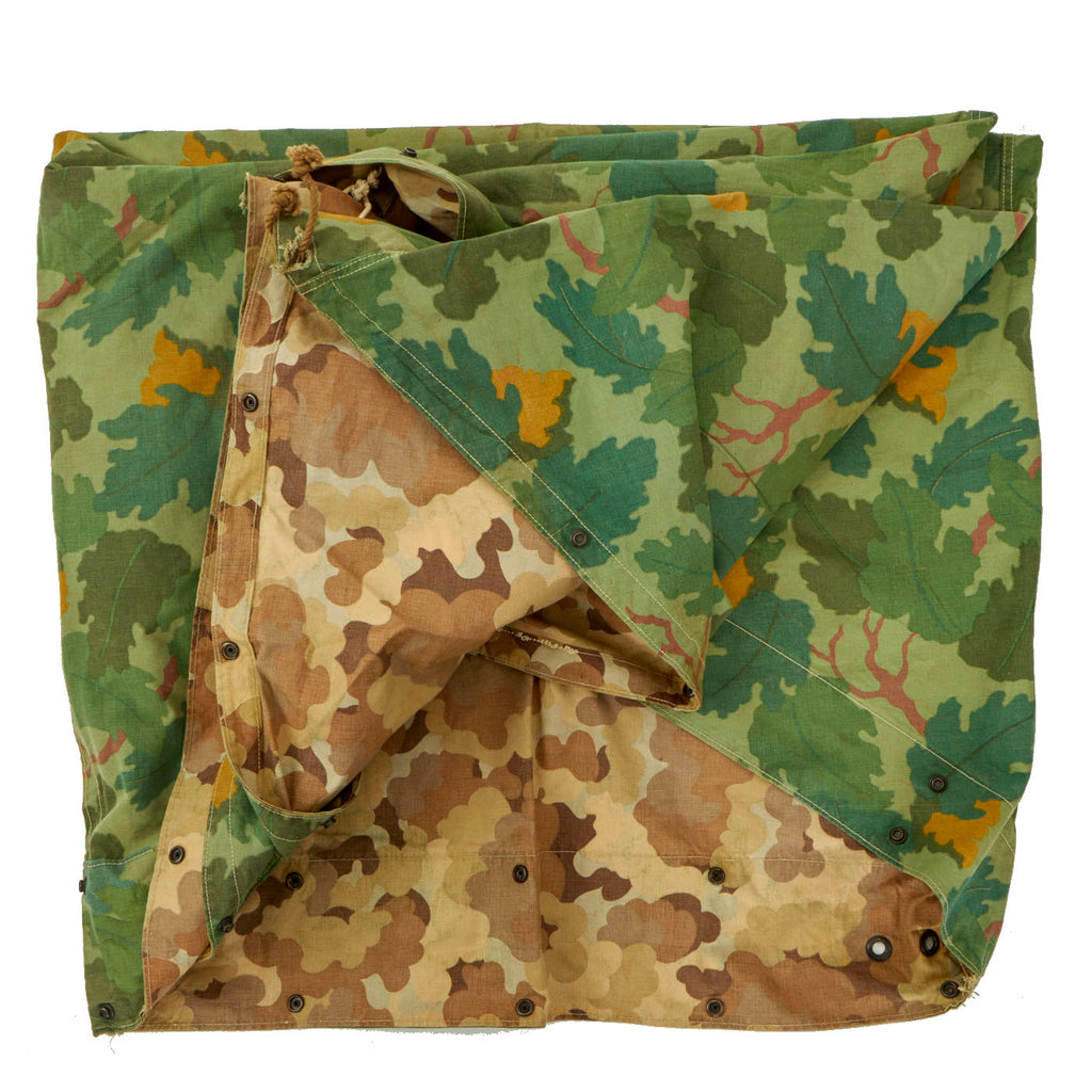 Original U.S. Korean War 1953 Dated Mitchell Pattern Camouflage Shelter Half Original Items