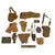 Original U.S. WWII G.I. Field Gear Lot Featuring Haversack Named To Wounded Soldier - 13 Items Original Items