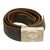 Original German WWII EM/NCO Luftwaffe Belt with 1938 Dated Pebbled Aluminum Buckle by J. Deutschbien Original Items