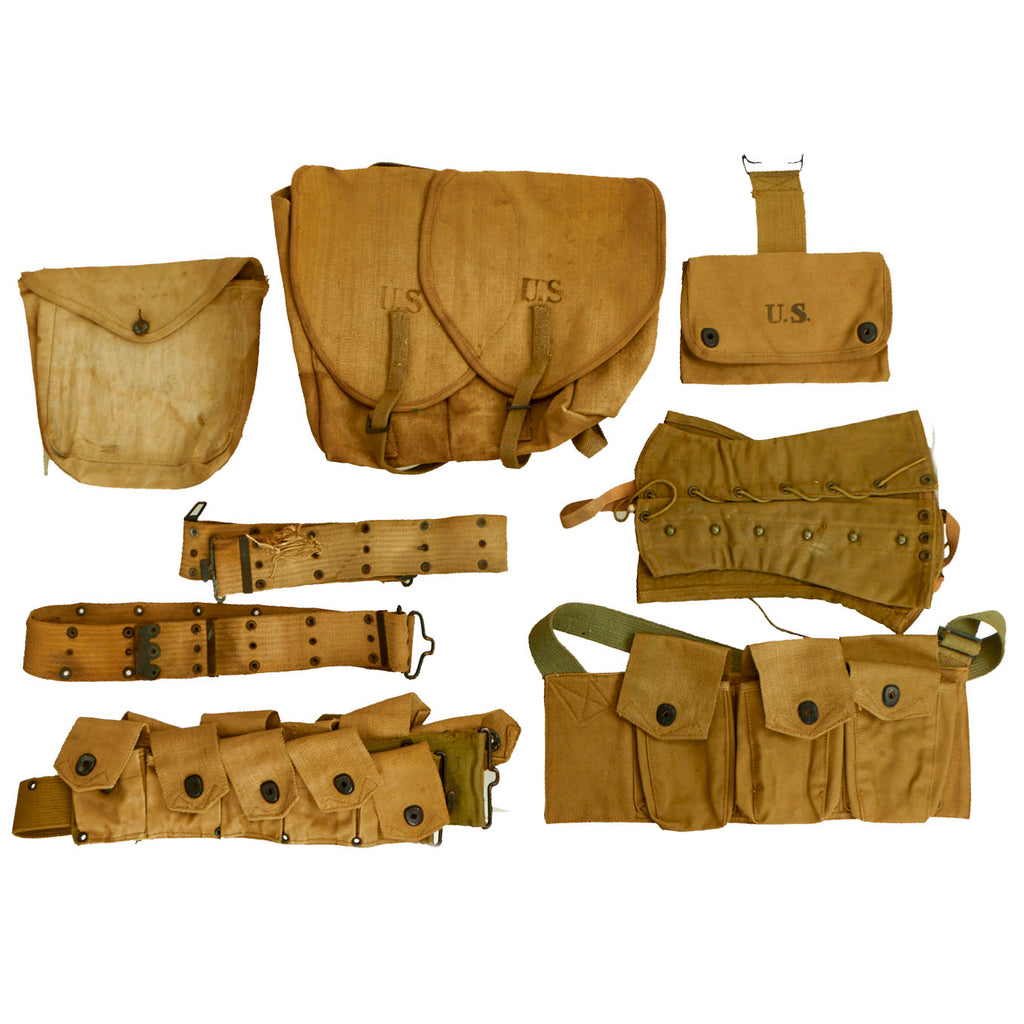 Original U.S. WWI US Army / Marine Corps Field Gear Lot - 9 Items Original Items