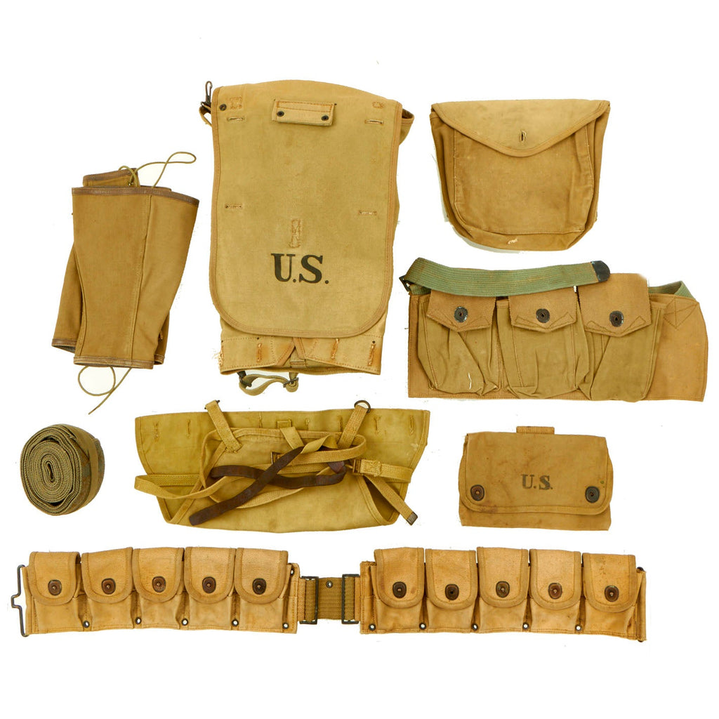 Original U.S. WWI Army and Marine Corps Field Gear Lot - 8 Items Original Items