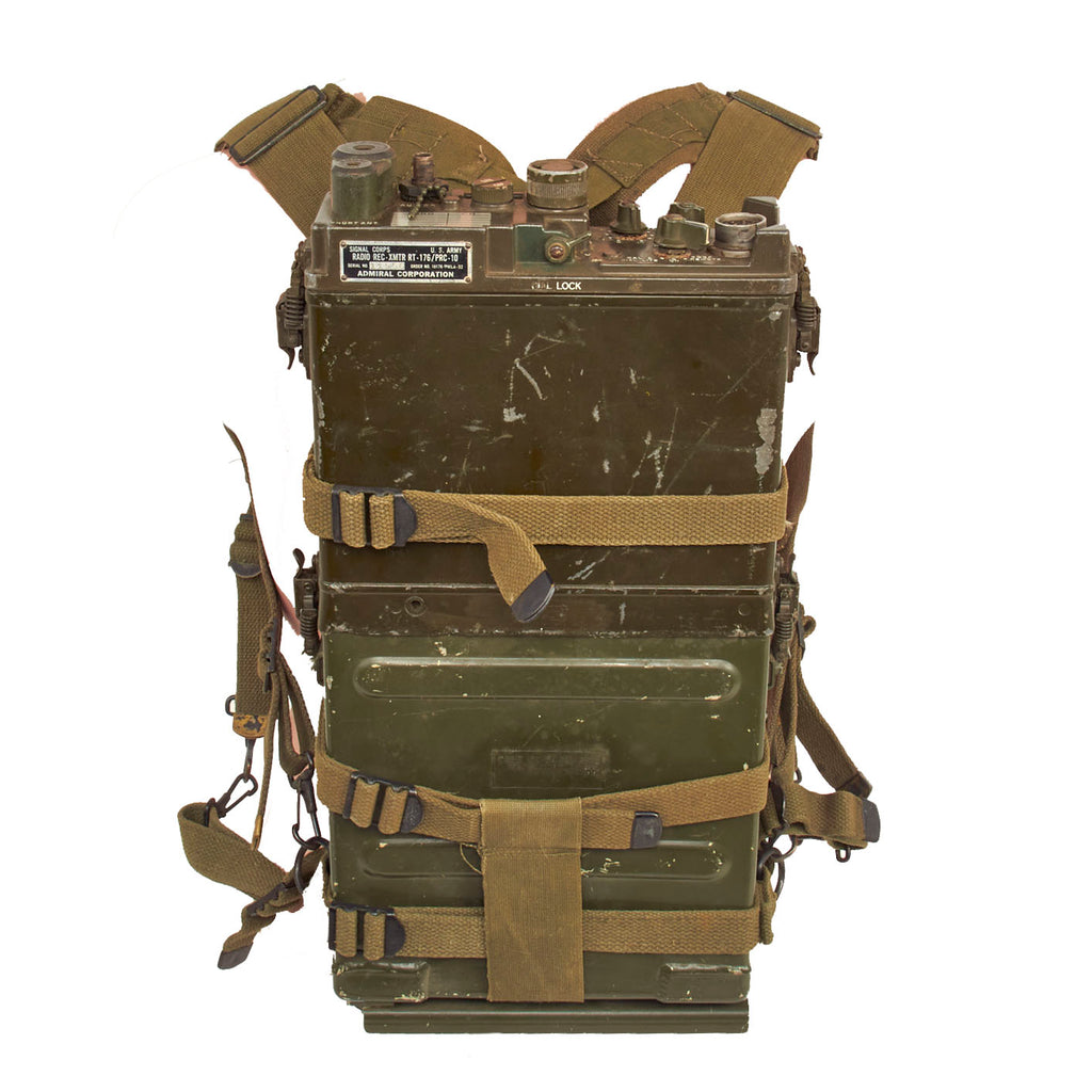 Original U.S. Korean & Vietnam War RT-176 AN/PRC-10 Backpack Radio Rig - Serial No. 11556 Original Items