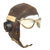 Original British WWII RAF Type C Leather Flying Helmet with American Avionics and American A-N 6530 Goggles Original Items