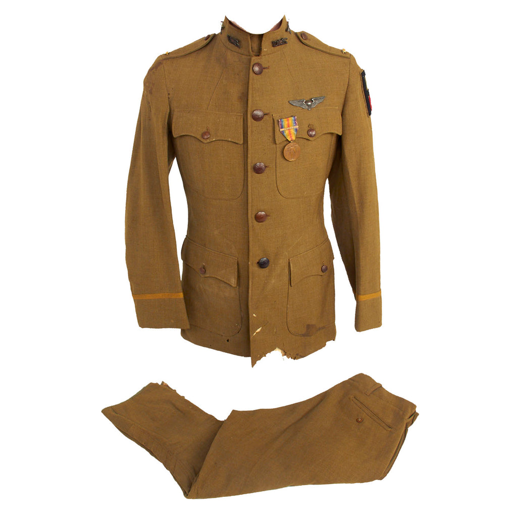 Original U.S. WWI US Army Air Service Named Observation Balloon Pilot Uniform Set - Lieutenant A. T. Wineow, First Army Air Service Original Items