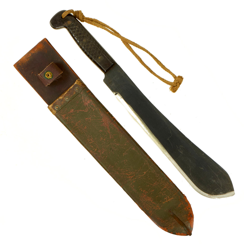 Original Australia WWII 15” Machete with Plastic Handles and Original Sheath - Dated 1944 Original Items