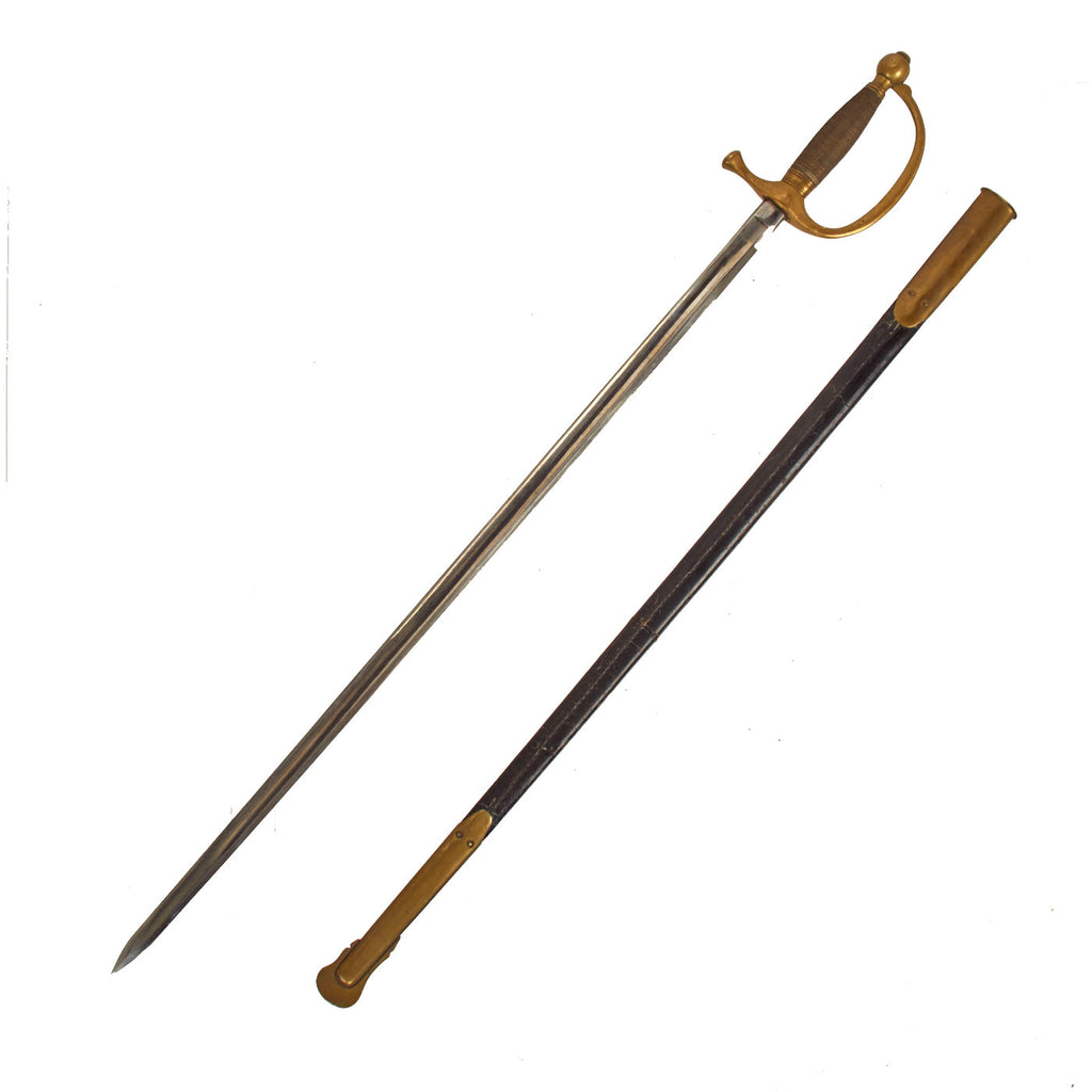 Original U.S. Civil War M-1840 Musicians Sword by Ames Mfg. Co. with Scabbard - Dated 1863 Original Items