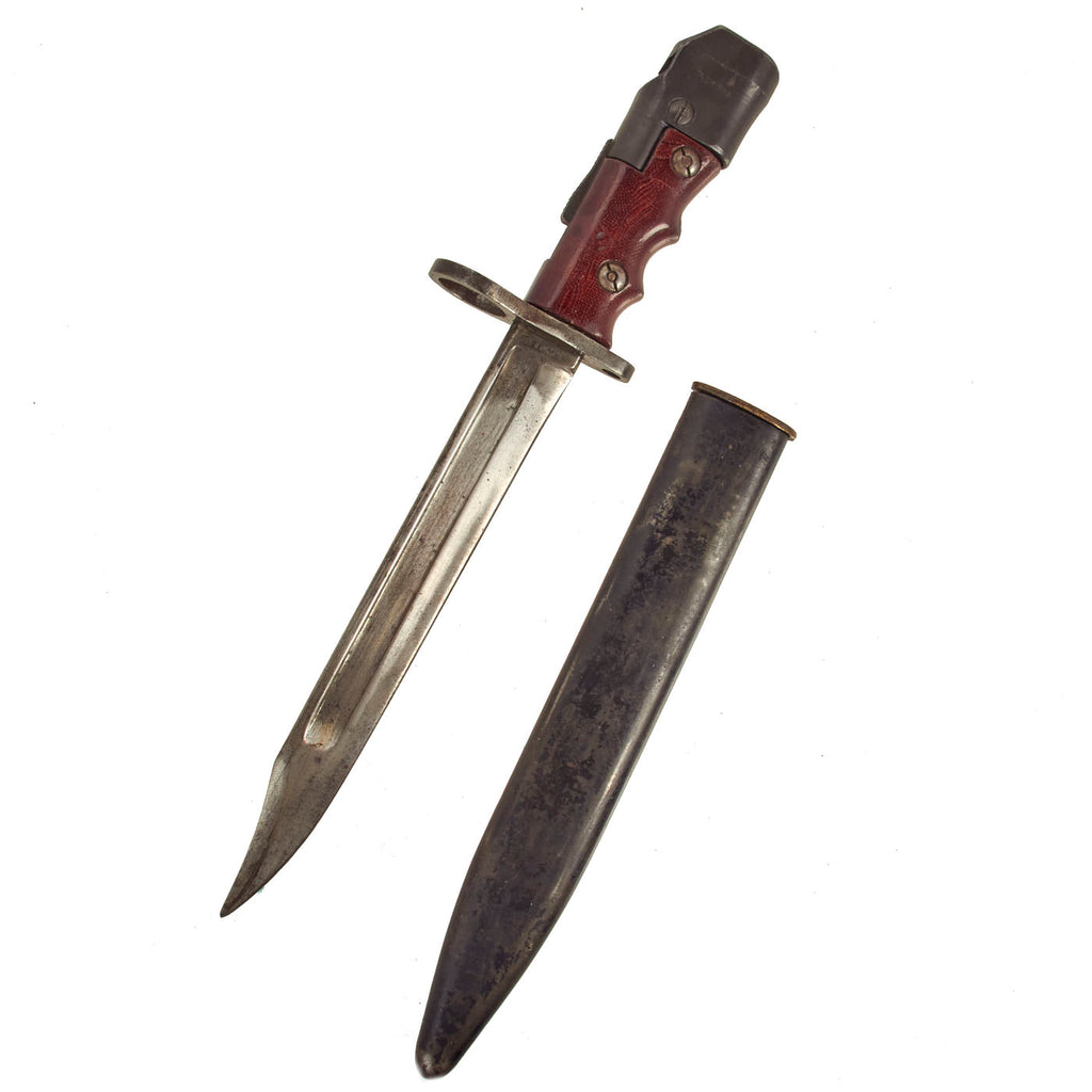 Original British No. 7 Mk. I/L Swivel Pommel Bayonet Fighting Knife by B.S.A. With Scabbard Original Items