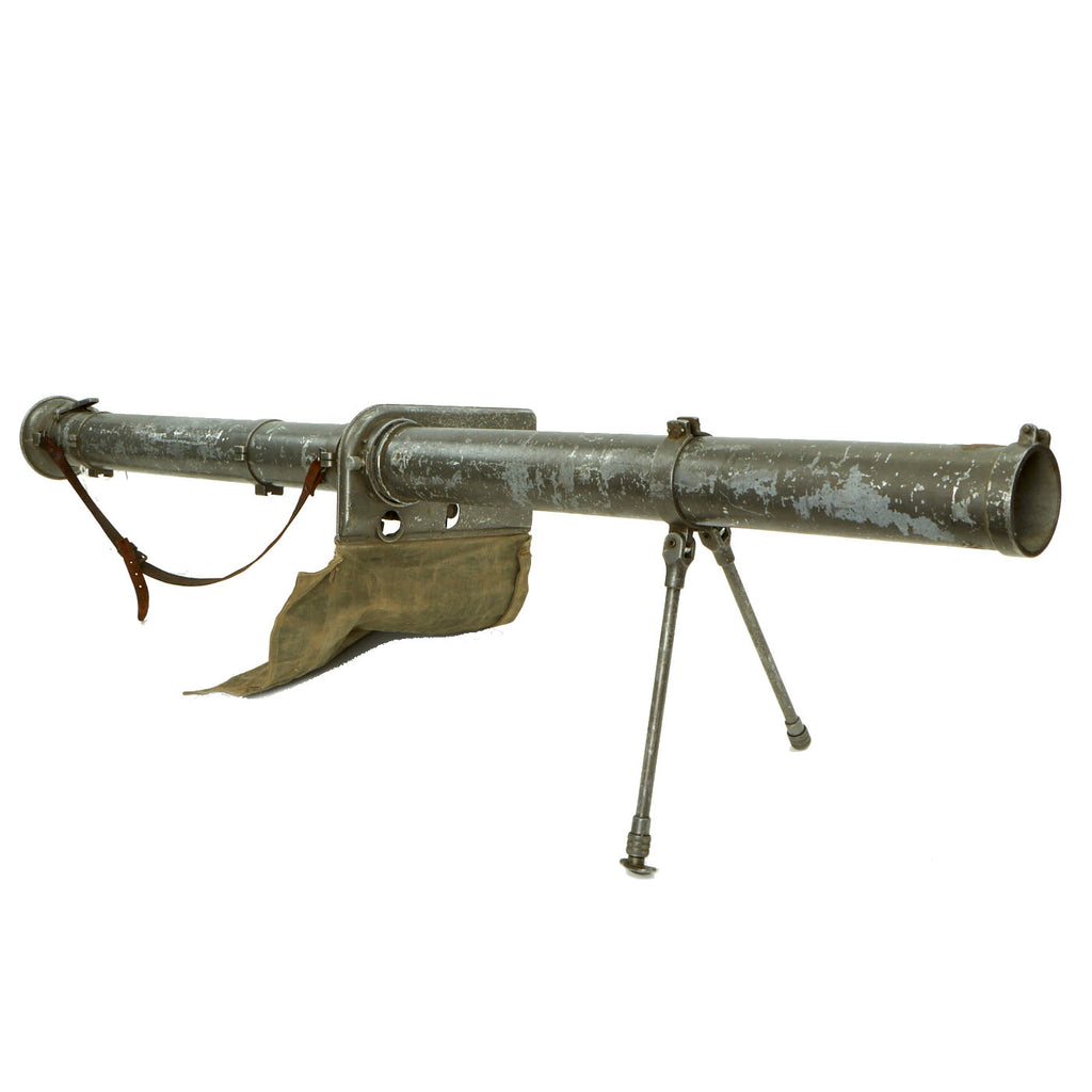 Original Spanish Inert 88.9mm Instalaza M65 Bazooka Anti-Tank Launcher with Canvas Face Shield Original Items