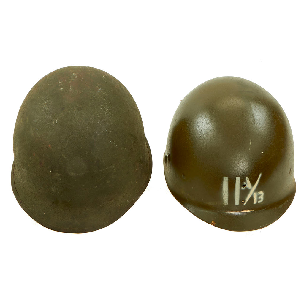 Original U.S. WWII 11th Airborne Division 1944 M1 McCord Front Seam Paratrooper Helmet with Westinghouse Liner Original Items