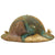Original U.S. WWI M1917 Armored Corps Unit Painted Doughboy Helmet Shell with Panel Camouflage Paint Original Items