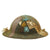 Original U.S. WWI M1917 Armored Corps Unit Painted Doughboy Helmet Shell with Panel Camouflage Paint Original Items