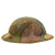 Original U.S. WWI M1917 Armored Corps Unit Painted Doughboy Helmet Shell with Panel Camouflage Paint Original Items