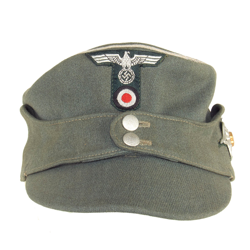 Original German WWII Gebirgsjäger Mountain Trooper Officer M43 Bergmütze Field Cap with Edelweiß Badge Original Items