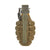 Original U.S. WWII Inert MkII Yellow Ring Pineapple Fragmentation Grenade With M10A3 Fuze and M41A1 Transportation Canister Original Items