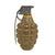 Original U.S. WWII Inert MkII Yellow Ring Pineapple Fragmentation Grenade With M10A3 Fuze and M41A1 Transportation Canister Original Items