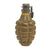 Original U.S. WWII Inert MkII Yellow Ring Pineapple Fragmentation Grenade With M10A3 Fuze and M41A1 Transportation Canister Original Items