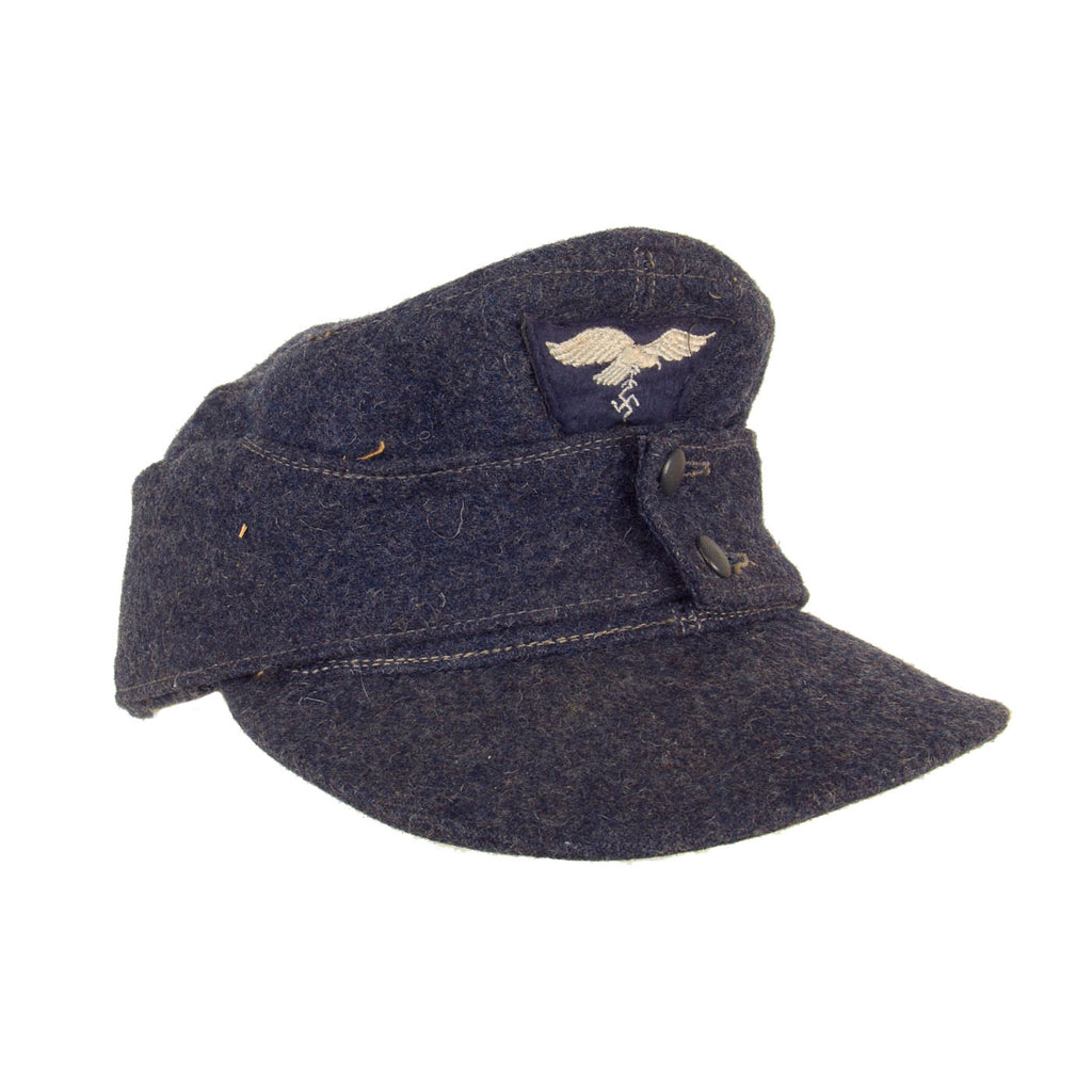 Original German WWII Luftwaffe M43 Einheitsmütze Wool Field Cap Dated 1944 - size 55cm Original Items