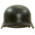 Original German WWII M40 Single Decal Luftwaffe Helmet with Size 56 Liner & Chinstrap - Q64 Original Items