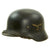 Original German WWII M40 Single Decal Luftwaffe Helmet with Size 56 Liner & Chinstrap - Q64 Original Items