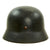 Original German WWII M40 Single Decal Luftwaffe Helmet with Size 56 Liner & Chinstrap - Q64 Original Items