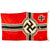Original German WWII 100cm x 170cm Battle Flag by Berliner Fahnenfabrik - Reichskriegsflagge Original Items