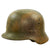 Original German WWII Normandy Camouflage Former Chicken Wire M40 Helmet with 54cm Liner - Size 62 Shell Original Items