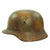 Original German WWII Normandy Camouflage Former Chicken Wire M40 Helmet with 54cm Liner - Size 62 Shell Original Items