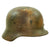 Original German WWII Normandy Camouflage Former Chicken Wire M40 Helmet with 54cm Liner - Size 62 Shell Original Items