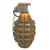 Original U.S. WWII Inert MkII Pineapple Grenade with Yellow Ring and M10A3 Fuze Original Items