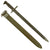 Original U.S. WWII M1942 Garand 16" Bayonet by American Fork & Hoe with M3 Scabbard - dated 1943 Original Items