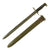 Original U.S. WWII M1942 Garand Rifle 16 inch Bayonet by PAL with Repaired M3 Scabbard - dated 1943 Original Items